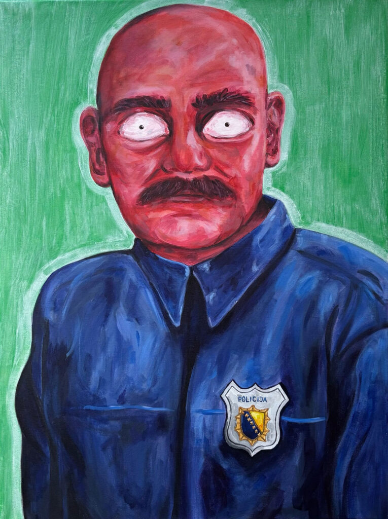 Polizeichen | Acryl auf Leinwand | 60 x 80 cm | 2025