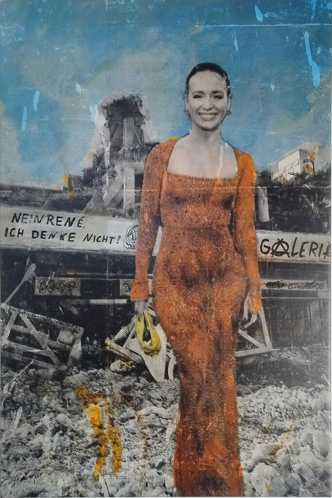 I Don´t Fucking Care | Mixed Media auf Leinwand | 60x90cm | 2025