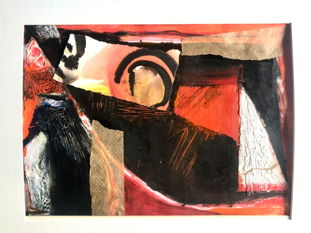 ohne Titel | Acryl,Mischtechnik auf Papier | 30x40cm | 43x53 m.R. | 2025