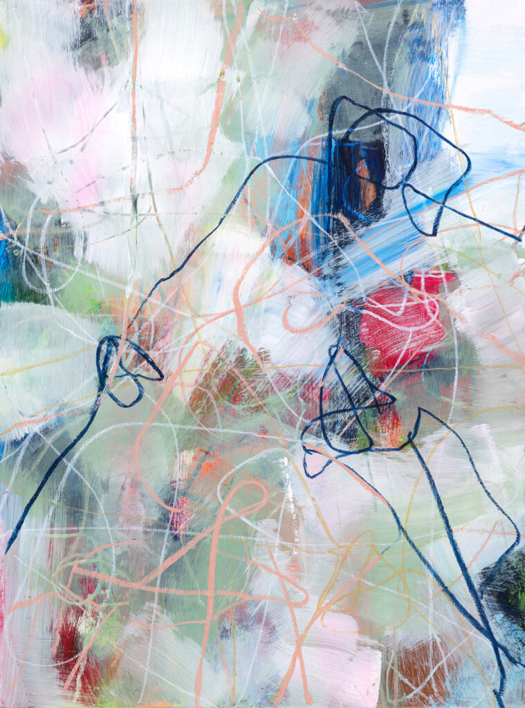 Moss Light 3 | Ölkreide, Pastell und Acryl auf Papier | 60x80 cm | 2026