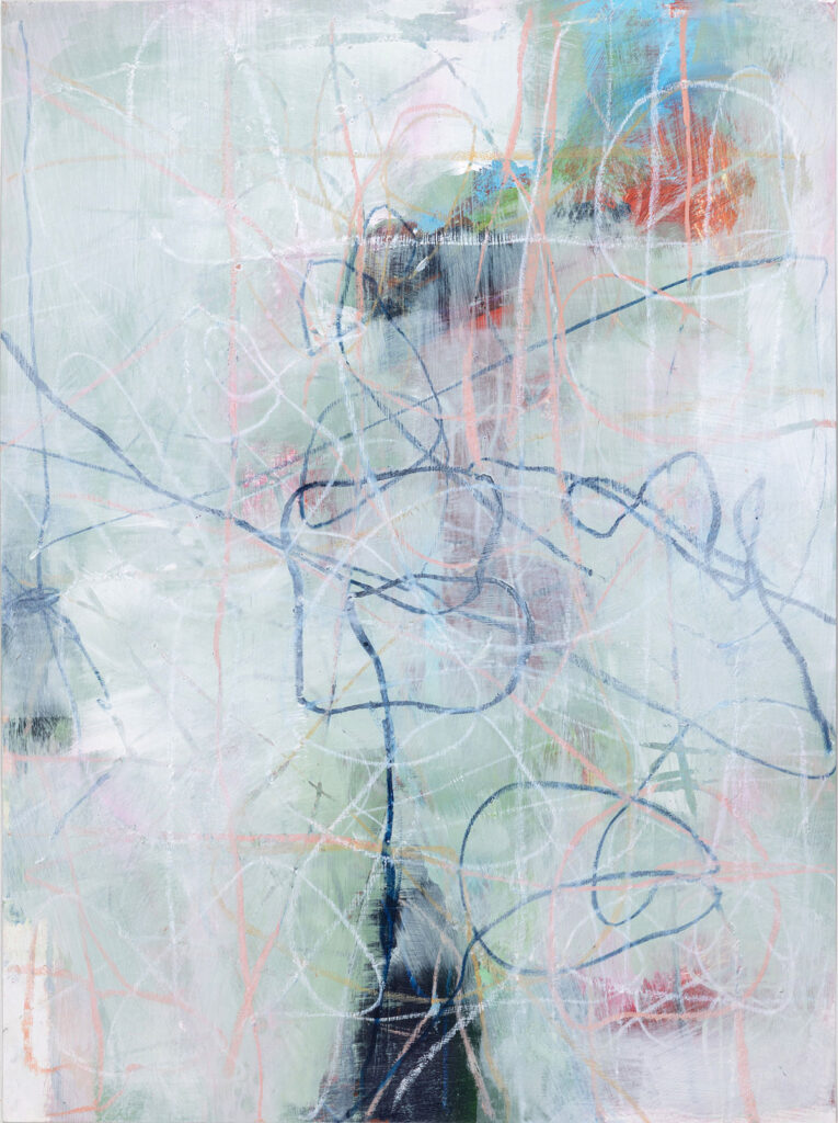Moss Light 2 | Ölkreide, Pastell und Acryl auf Papier | 60x80 cm | 2026