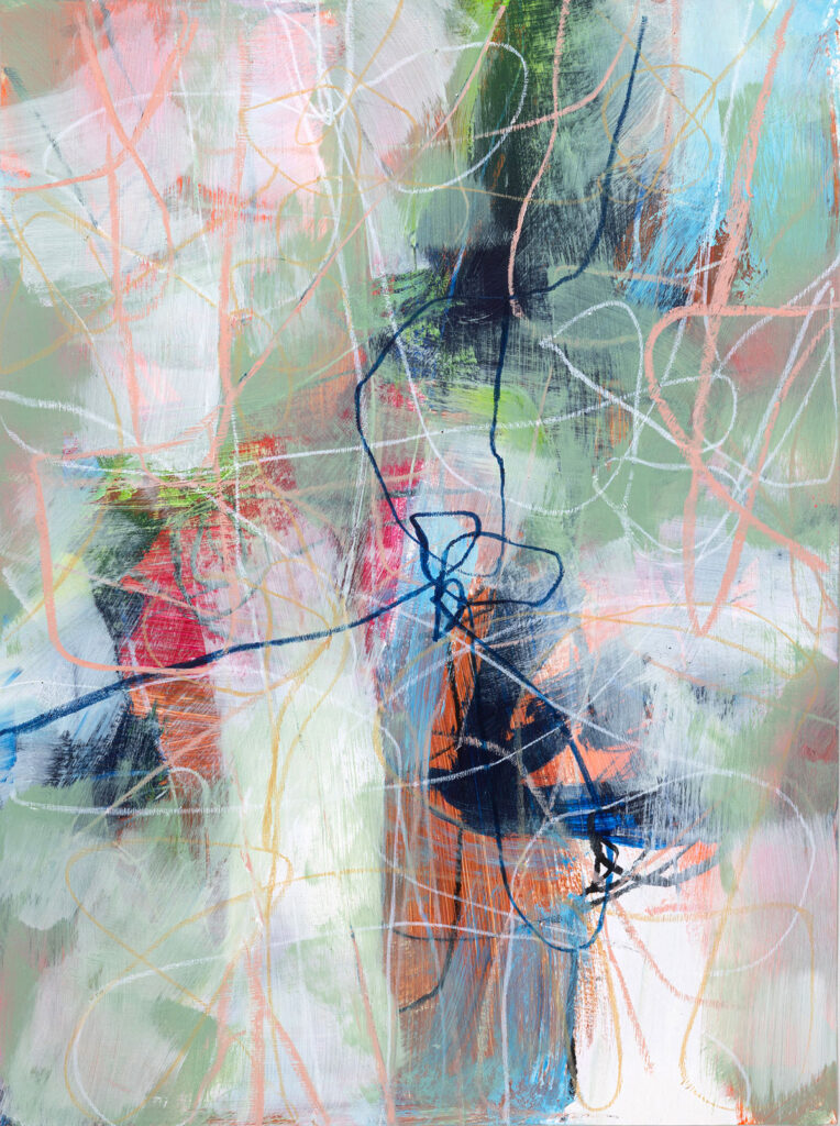 Moss Light 1 | Ölkreide, Pastell und Acryl auf Papier | 60x80 cm | 2026