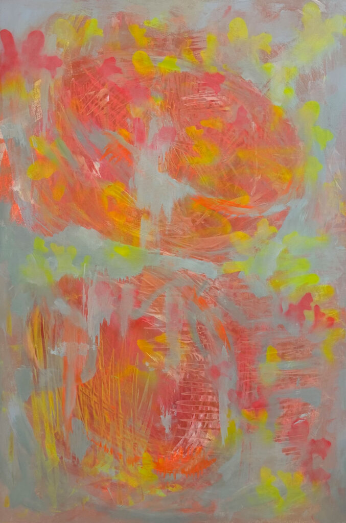 Sunset flowers | Acrylfarbe u. Spray Paint auf Leinwand | 150x100 cm | 2026