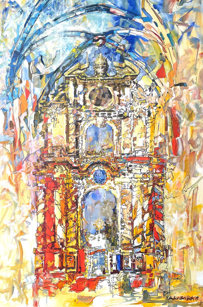 Marktkirche | Acryl auf Leinwand |80 x 120 cm | 2019