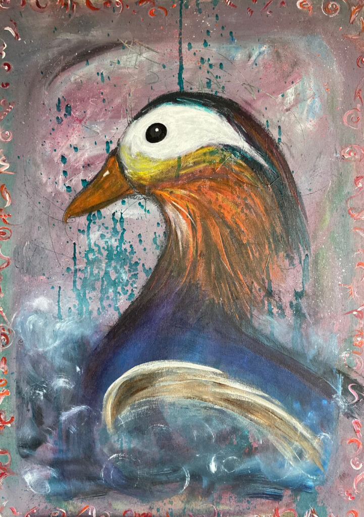 Portrait | Acryl auf Holz | 59 x 42 | 2026