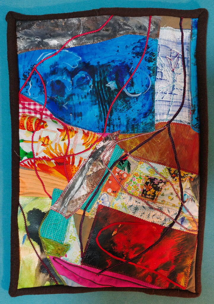 Ohne Titel | Textilcollage | 40 x 30 | 2025