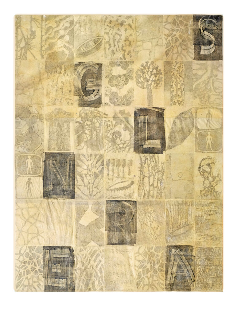 Buchstaben-everything tells a story | Radierung - Monotypie | 75,8 x 56,5 cm | 2021