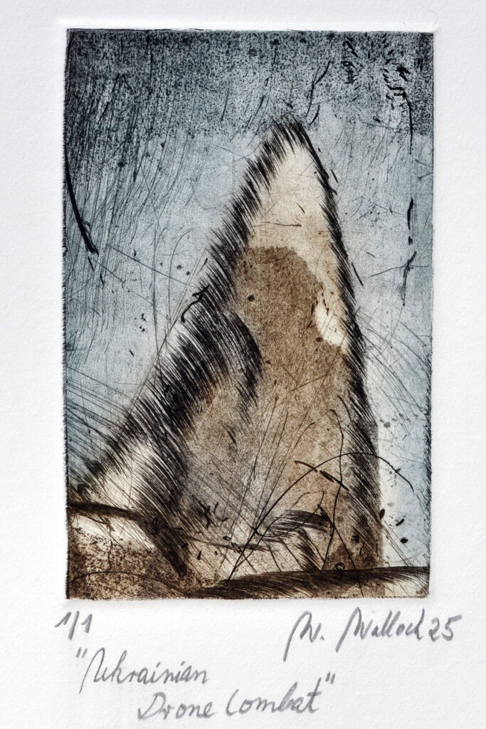 Oriental Front | 2026      17x 12 cm Farbradierung, gerahmt auf 30 cm x 40 cm  