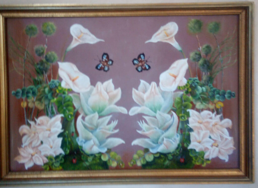 Spiegelbild seitlich | 75cm x 100cm Öl auf Malplatte | 2025